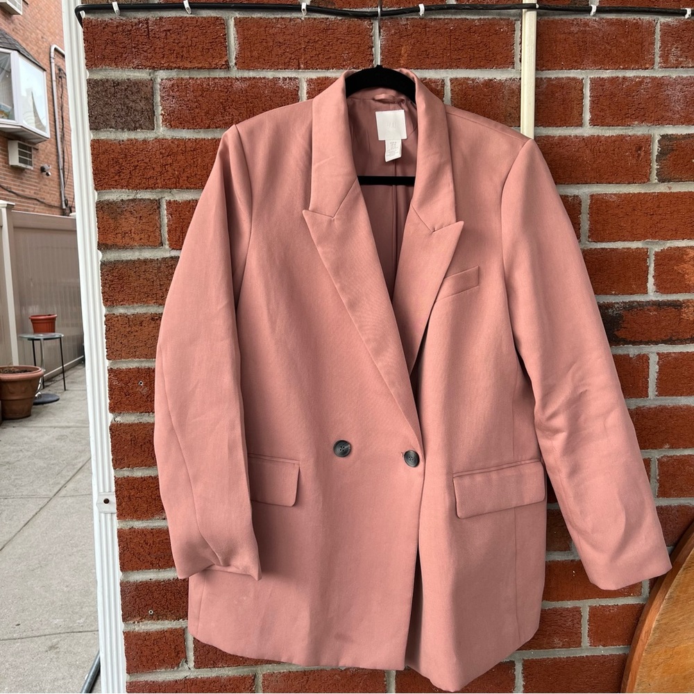 H&M - Single-breasted Oversized Jacket - Picture 2 of 5